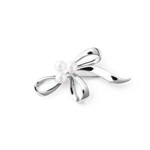 Brosa argint fundita cu perle naturale albe DiAmanti SK19491BR_W-G (Argint 925‰ 3,5 g.)